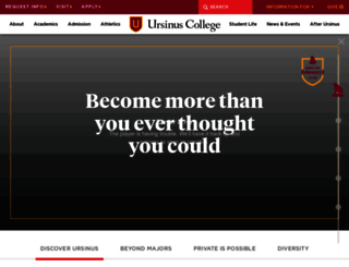 admission.ursinus.edu screenshot