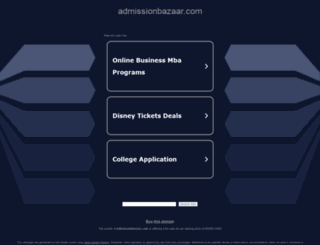 admissionbazaar.com screenshot