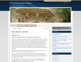 admissionblog.richmond.edu screenshot
