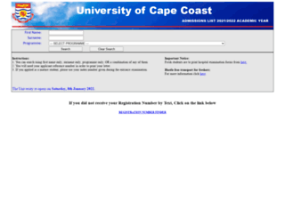 admissionlist.ucc.edu.gh screenshot