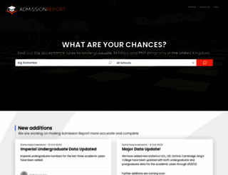 admissionreport.com screenshot