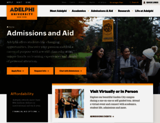 admissions.adelphi.edu screenshot