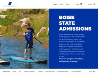 admissions.boisestate.edu screenshot