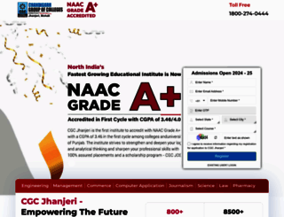 admissions.cgc.ac.in screenshot