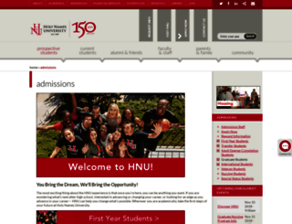 admissions.hnu.edu screenshot