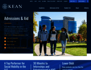 admissions.kean.edu screenshot