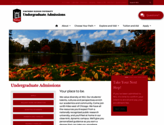 admissions.niu.edu screenshot