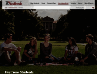 admissions.redlands.edu screenshot