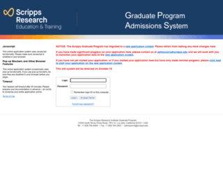 admissions.scripps.edu screenshot