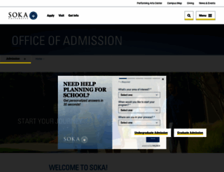 admissions.soka.edu screenshot