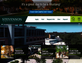 admissions.stevenson.edu screenshot