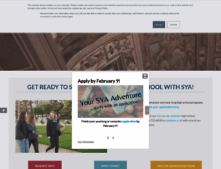 admissions.sya.org screenshot