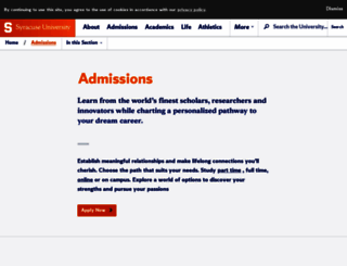 admissions.syr.edu screenshot