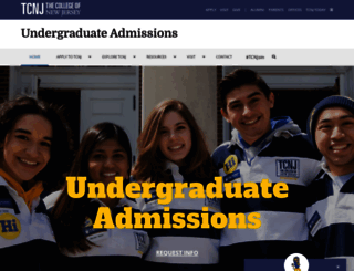 admissions.tcnj.edu screenshot