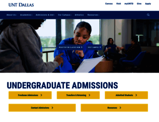 admissions.untdallas.edu screenshot