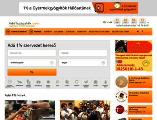 ado1szazalek.com screenshot