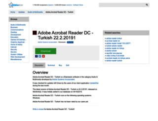 adobe-acrobat-reader-dc-turkish.updatestar.com screenshot