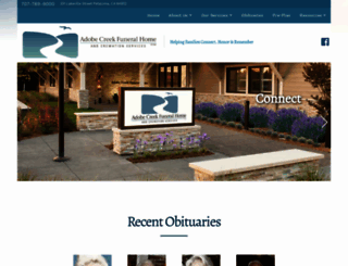 adobecreekfuneralhome.com screenshot