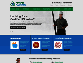adrianplumbing.com screenshot