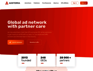 adstera.com screenshot