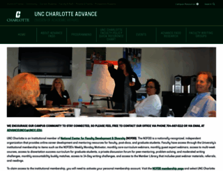 advance.uncc.edu screenshot