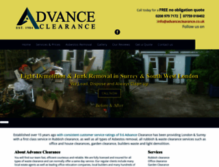 advanceclearance.co.uk screenshot