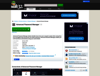 advanced-password-manager.soft32.com screenshot