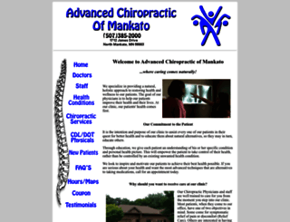 advancedchiropracticofmankato.com screenshot