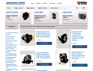 advancedlamps.com screenshot