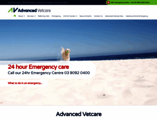 advancedvetcare.com.au screenshot