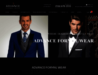 advanceformalwear.com screenshot