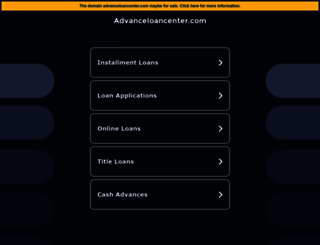advanceloancenter.com screenshot
