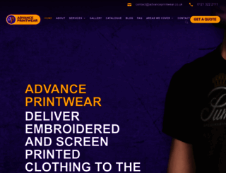 advanceprintwear.co.uk screenshot