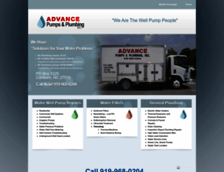 advancepumpsandplumbing.com screenshot