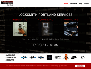 advantagelocksmithportland.com screenshot