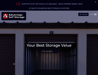 advantagestorage.com screenshot