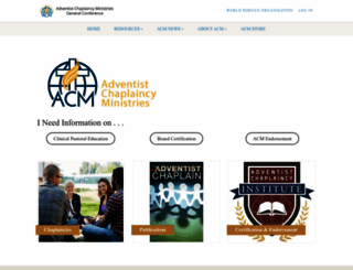 adventistchaplains.org screenshot