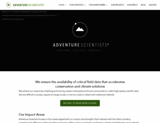 adventureandscience.org screenshot
