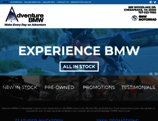 adventurebmw.com screenshot
