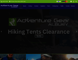 adventuregearonline.com.au screenshot