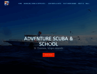 adventurescubaschool.com screenshot