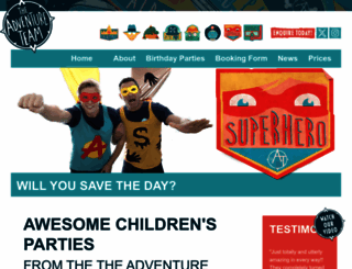 adventureteamparties.co.uk screenshot
