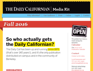 advertise.dailycal.org screenshot