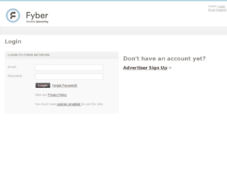advertiser.fyber.com screenshot