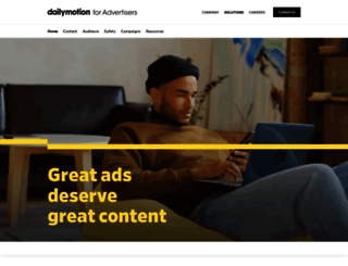 advertising.dailymotion.com screenshot