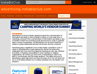 advertising.indiabizclub.com screenshot