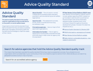 advicequalitystandard.org.uk screenshot