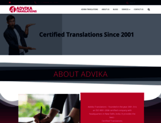 advikatranslations.com screenshot