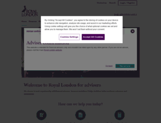 adviser.royallondon.com screenshot