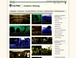 advising.calpoly.edu screenshot